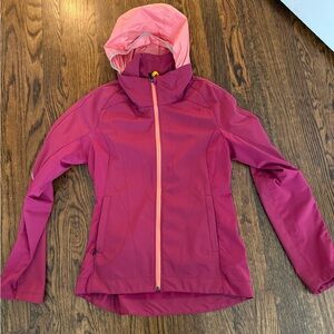 Lole Women's Magenta & Light Pink Hooded Softshell Jacket